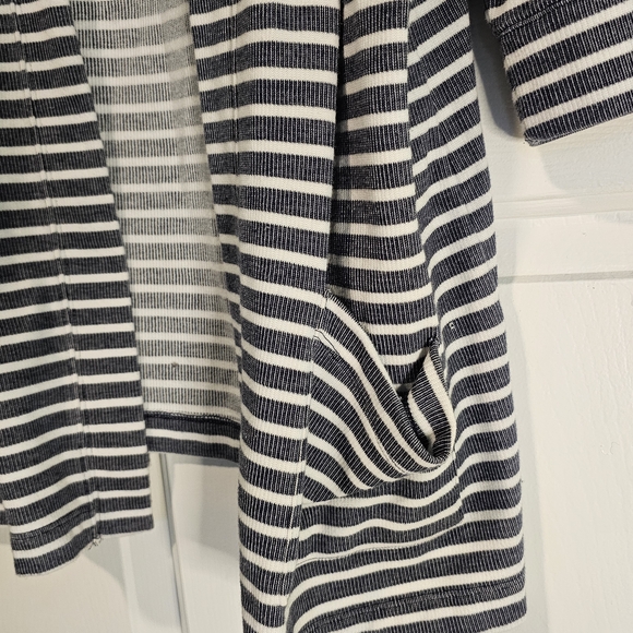 Karen Scott Navy and White Striped Cardigan Women's Sz XL - Picture 4 of 11